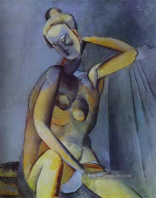 Nackt 1909 kubistisch Ölgemälde